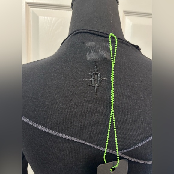 NWT Dolls Kill / Darker Wavs Warp Seamed Asymmetrical Midi Dress - Picture 6 of 8